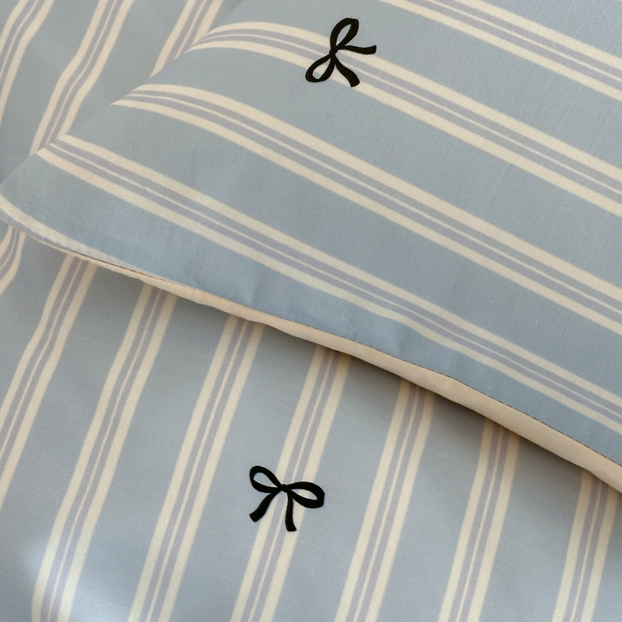 91家纺网 家纺一手货源 找家纺 桃喜 2026春夏新款ins风60支长绒棉纯棉四件套 （会员-5）严格控价 券后不低于159/179 海盐蝴蝶结