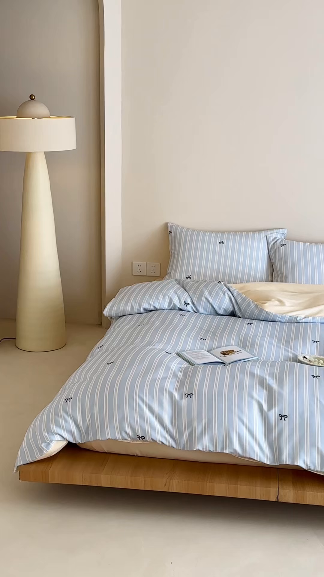 91家纺网 家纺一手货源 找家纺 桃喜 2026春夏新款ins风60支长绒棉纯棉四件套 （会员-5）严格控价 券后不低于159/179 海盐蝴蝶结