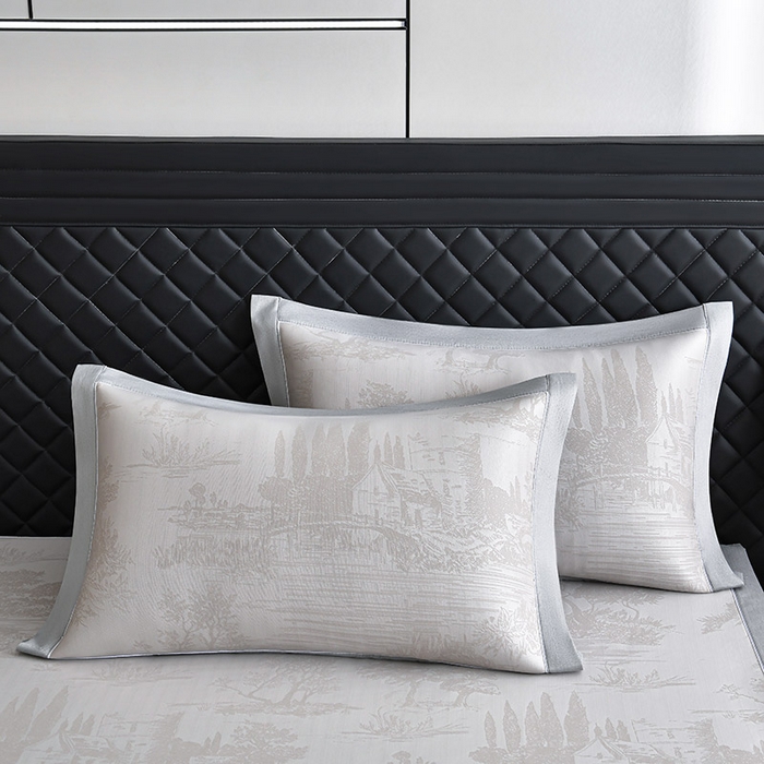 91家纺网 家纺一手货源 找家纺 小牛席业 2026新款【实拍风格】双PE高凉感-托斯卡纳凉感大提花冰丝席席子凉席 香槟