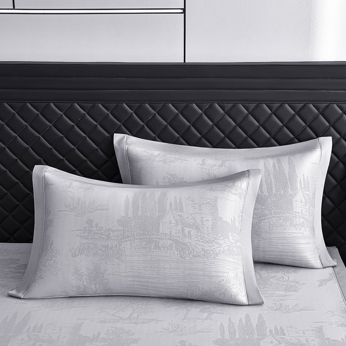 91家纺网 家纺一手货源 找家纺 小牛席业 2026新款【实拍风格】双PE高凉感-托斯卡纳凉感大提花冰丝席席子凉席 灰色