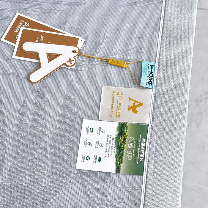 91家纺网 家纺一手货源 找家纺 小牛席业 2026新款【实拍风格】双PE高凉感-托斯卡纳凉感大提花冰丝席席子凉席 灰色