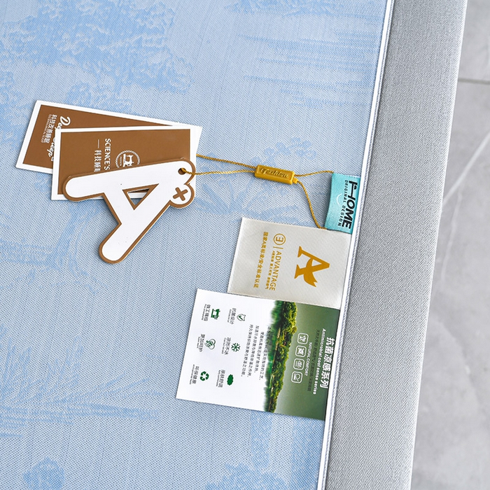 91家纺网 家纺一手货源 找家纺 小牛席业 2026新款【实拍风格】双PE高凉感-托斯卡纳凉感大提花冰丝席席子凉席 蓝色