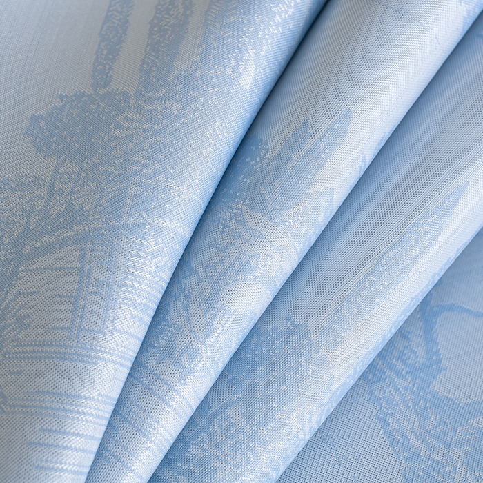 91家纺网 家纺一手货源 找家纺 小牛席业 2026新款【实拍风格】双PE高凉感-托斯卡纳凉感大提花冰丝席席子凉席 蓝色