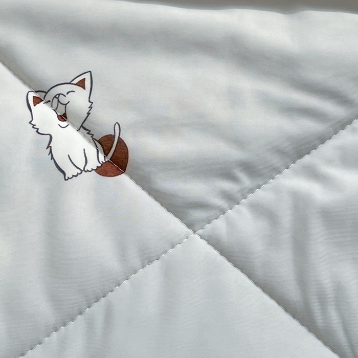 91家纺网 家纺一手货源 找家纺 帕拉美拉 2026新款A类印花冰凉丝凉感丝手包大宽边夏被 酷酷猫