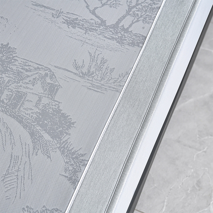 91家纺网 家纺一手货源 找家纺 小牛席业 2026新款【实拍风格】双PE高凉感-托斯卡纳凉感大提花冰丝席席子凉席-床笠款 灰色