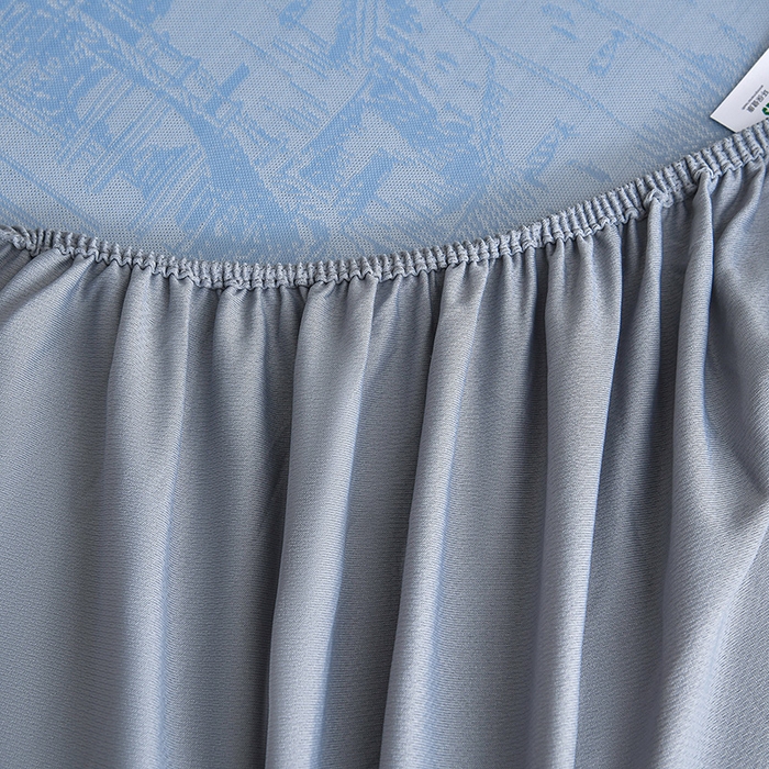 91家纺网 家纺一手货源 找家纺 小牛席业 2026新款【实拍风格】双PE高凉感-托斯卡纳凉感大提花冰丝席席子凉席-床笠款 蓝色