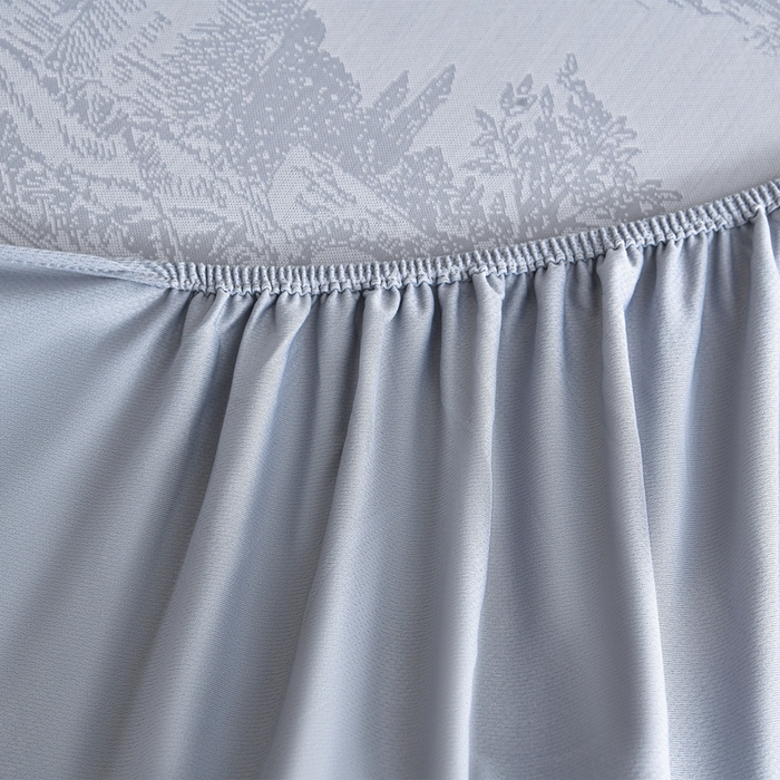 91家纺网 家纺一手货源 找家纺 小牛席业 2026新款【实拍风格】双PE高凉感-托斯卡纳凉感大提花冰丝席席子凉席-床笠款 灰色