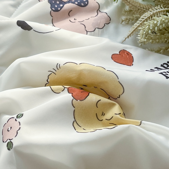 91家纺网 家纺一手货源 找家纺 帕拉美拉 2026新款A类印花冰凉丝凉感丝手包大宽边夏被 萌宠相聚