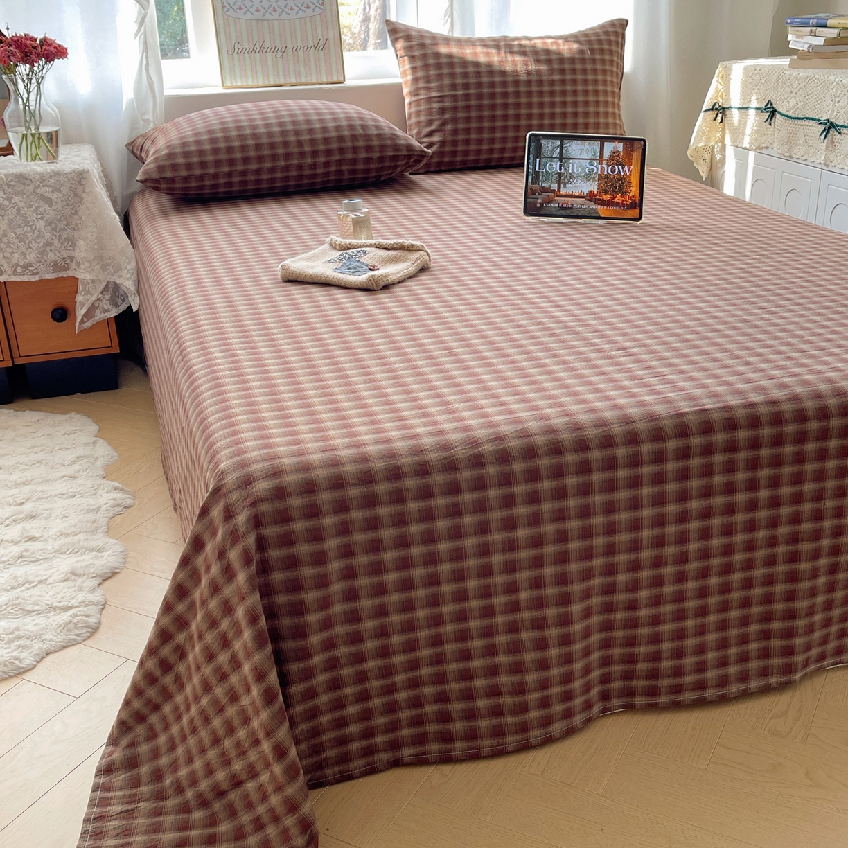 91家纺网 家纺一手货源 找家纺 （总）六巷胡同 2026春夏新款INS卡通基础款全棉纯棉四件套-系列一