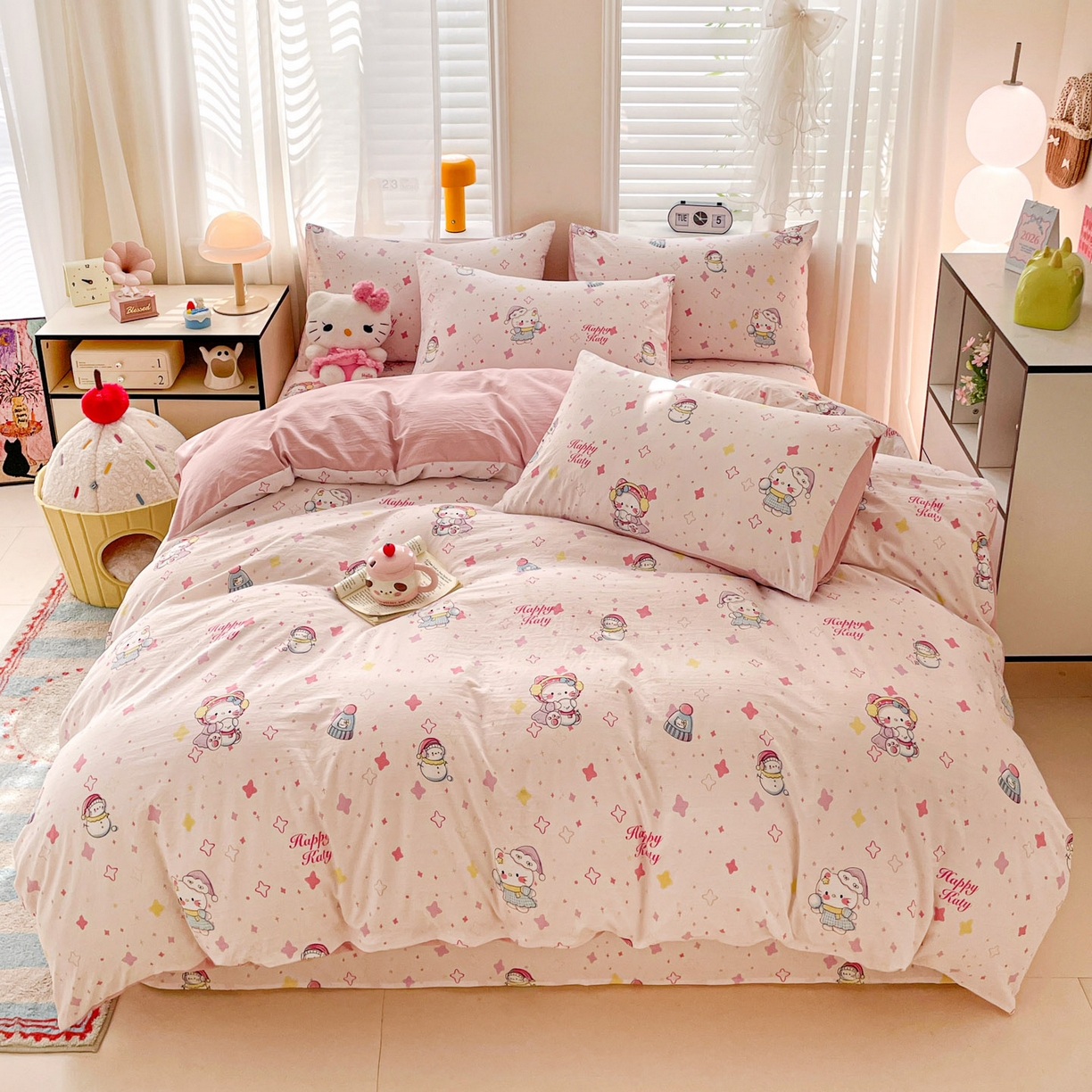 91家纺网 家纺一手货源 找家纺 （总）纽缦家纺 2026新款A类105g仿棉四件套古法水洗棉四件套