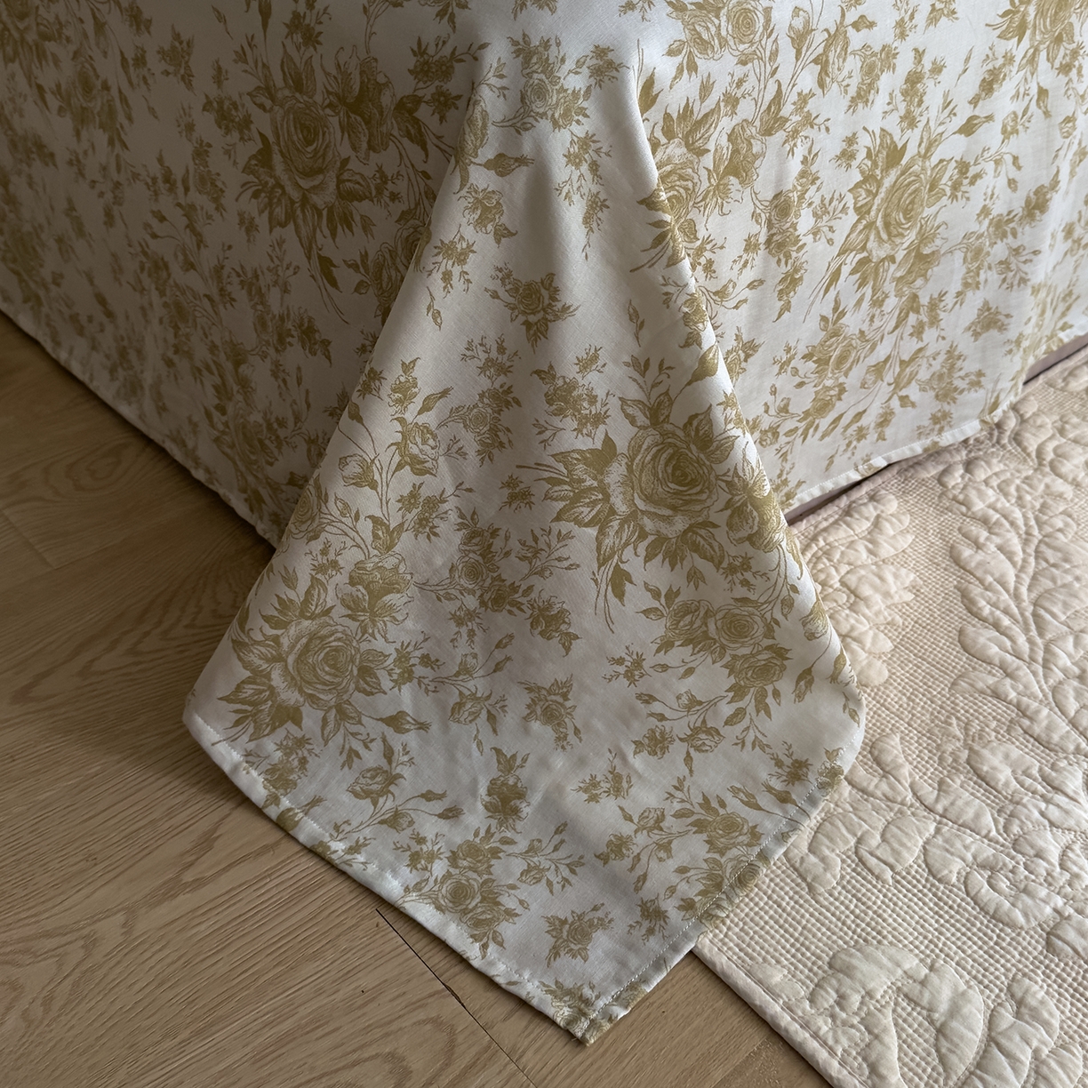 91家纺网 家纺一手货源 找家纺 DoDo 兜兜 2026新款全棉纯棉复古双层纱单品床单系列（可定做尺寸） 眠香铺