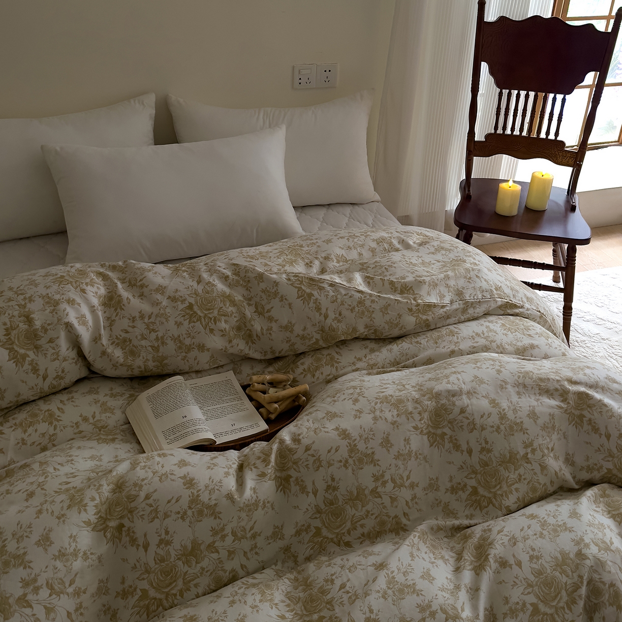 91家纺网 家纺一手货源 找家纺 DoDo 兜兜 2026新款全棉纯棉复古双层纱单品被套系列（可定做尺寸） 眠香铺