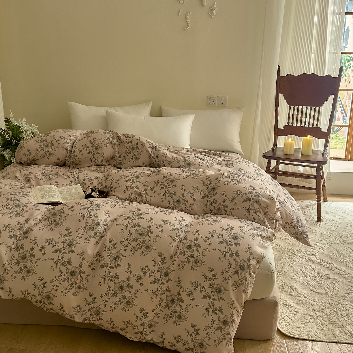 91家纺网 家纺一手货源 找家纺 DoDo 兜兜 2026新款全棉纯棉复古双层纱单品被套系列（可定做尺寸） 攀枝花