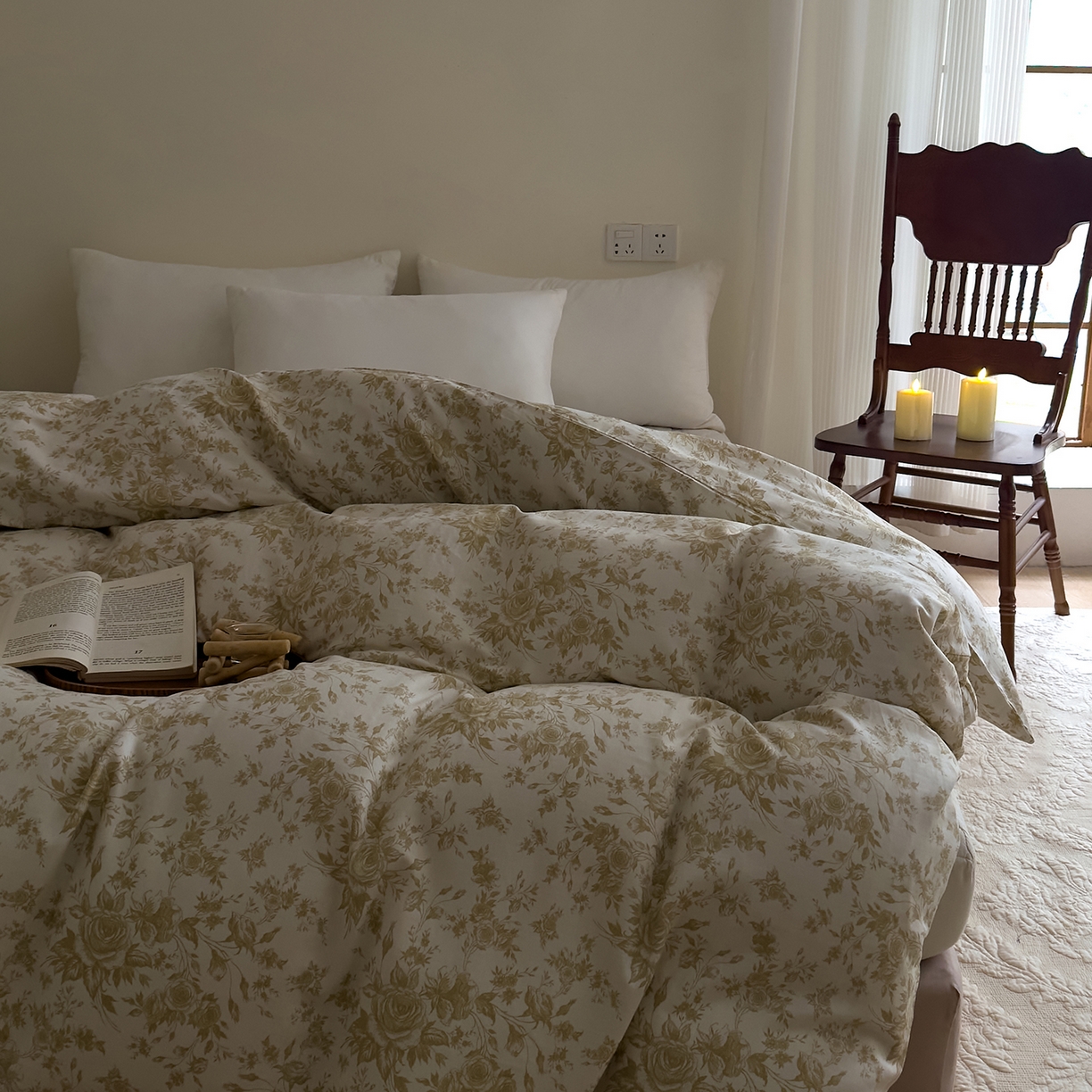 91家纺网 家纺一手货源 找家纺 DoDo 兜兜 2026新款全棉纯棉复古双层纱单品被套系列（可定做尺寸） 眠香铺