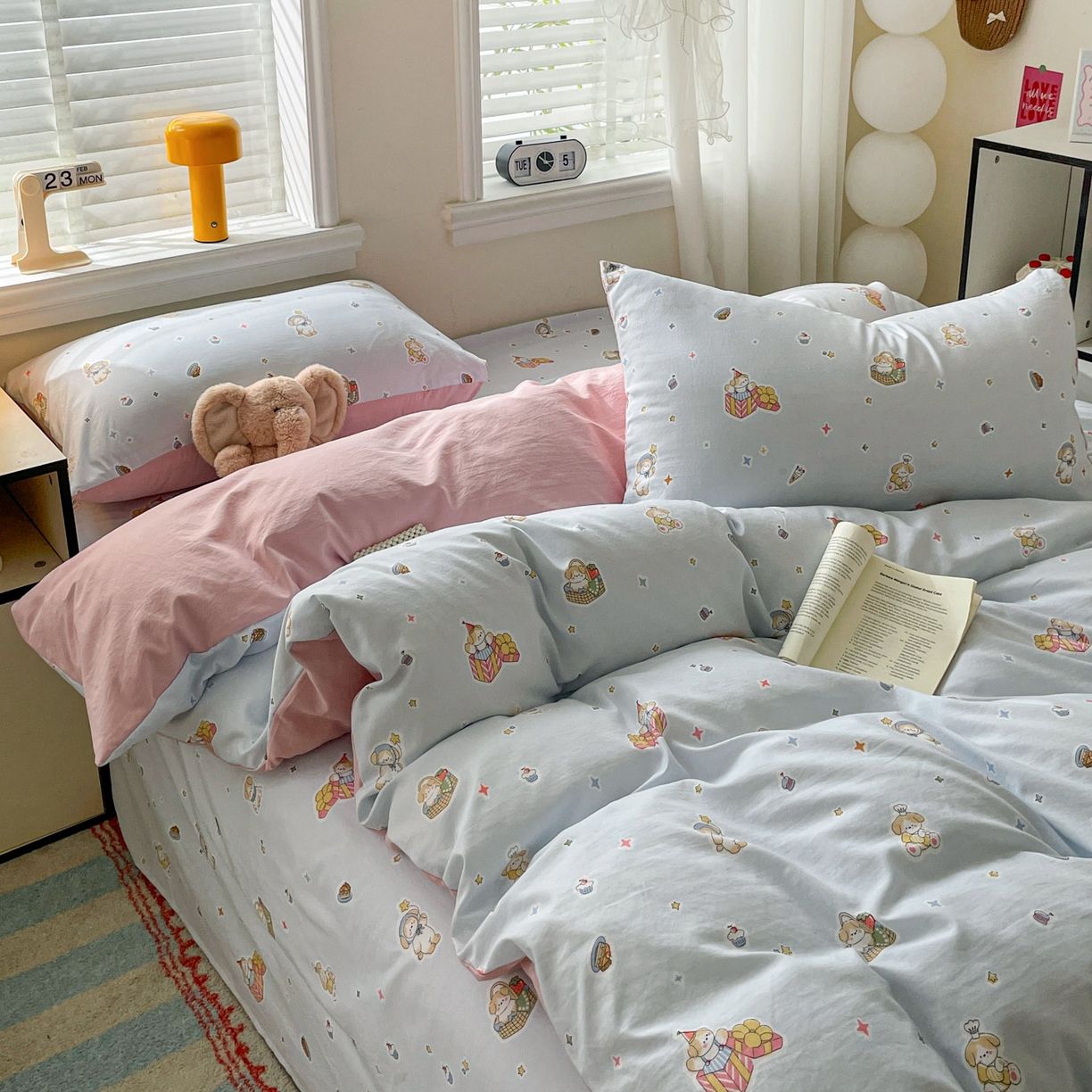 91家纺网 家纺一手货源 找家纺 纽缦家纺 2026新款A类105g仿棉四件套古法水洗棉四件套 安琪拉