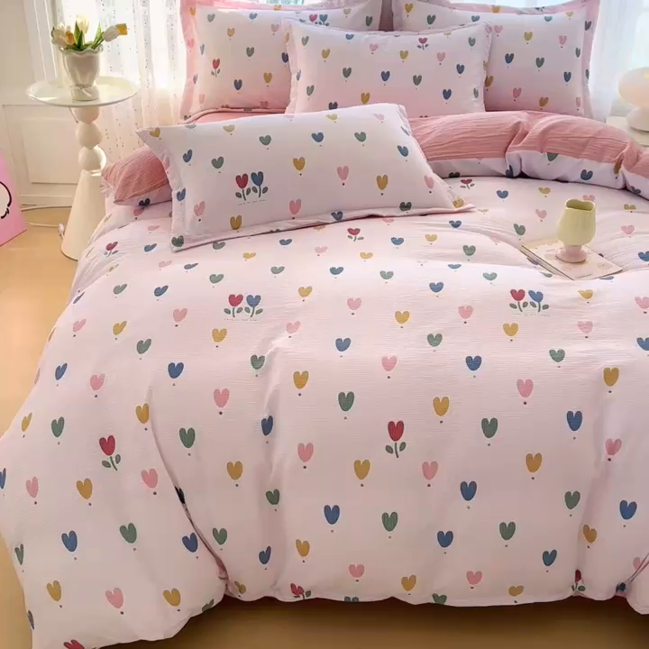 91家纺网 家纺一手货源 找家纺 家贝爱 2026新款轻氧泡泡棉被套 一见倾心