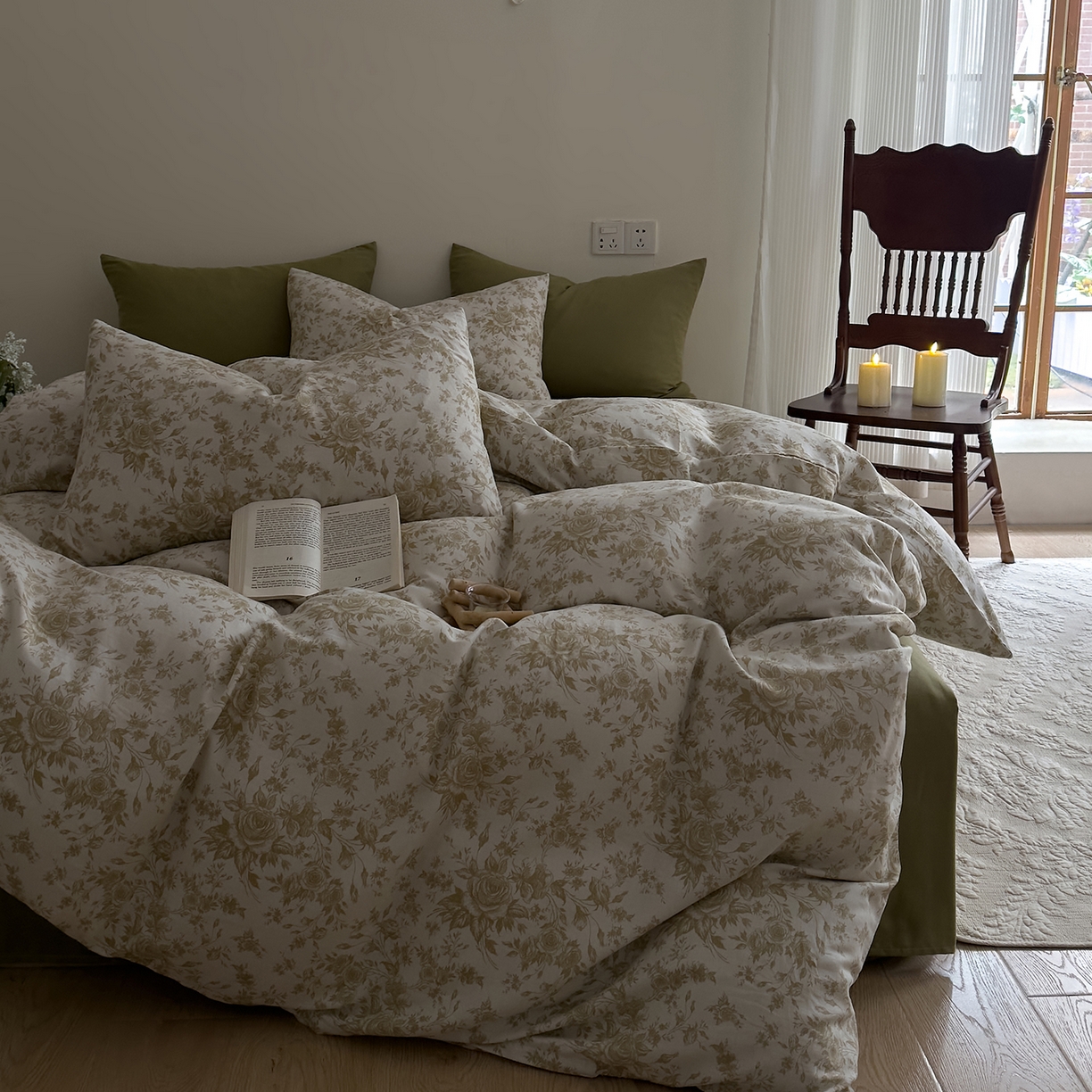 DoDo 兜兜 2026新款全棉纯棉复古双层纱四件套系列（可定做尺寸） 眠香铺