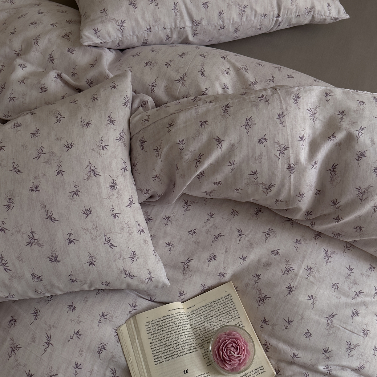 91家纺网 家纺一手货源 找家纺 DoDo 兜兜 2026新款全棉纯棉复古双层纱四件套系列（可定做尺寸） 青竹漫-灰