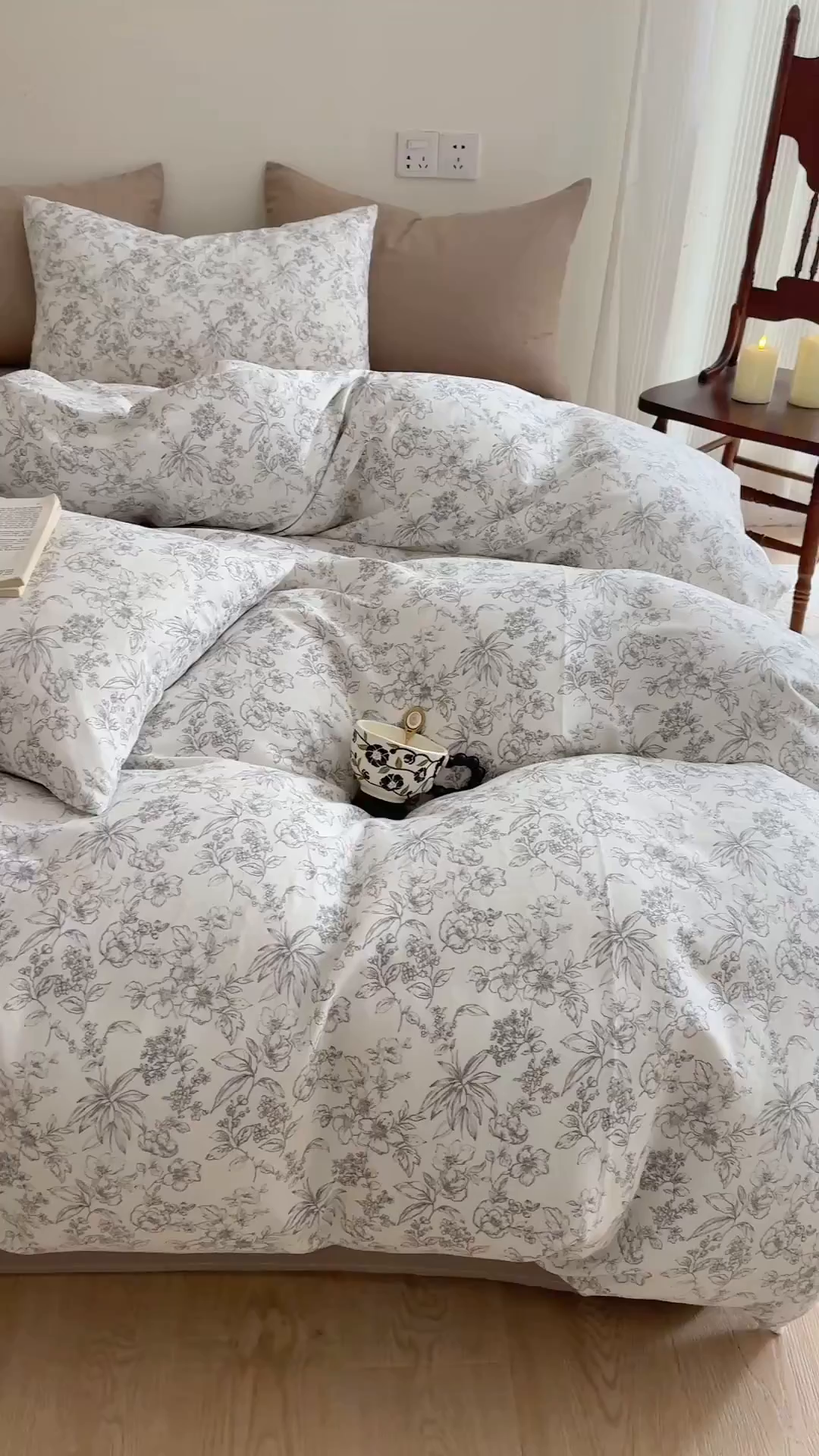 91家纺网 家纺一手货源 找家纺 DoDo 兜兜 2026新款全棉纯棉复古双层纱四件套系列（可定做尺寸） 睡花间