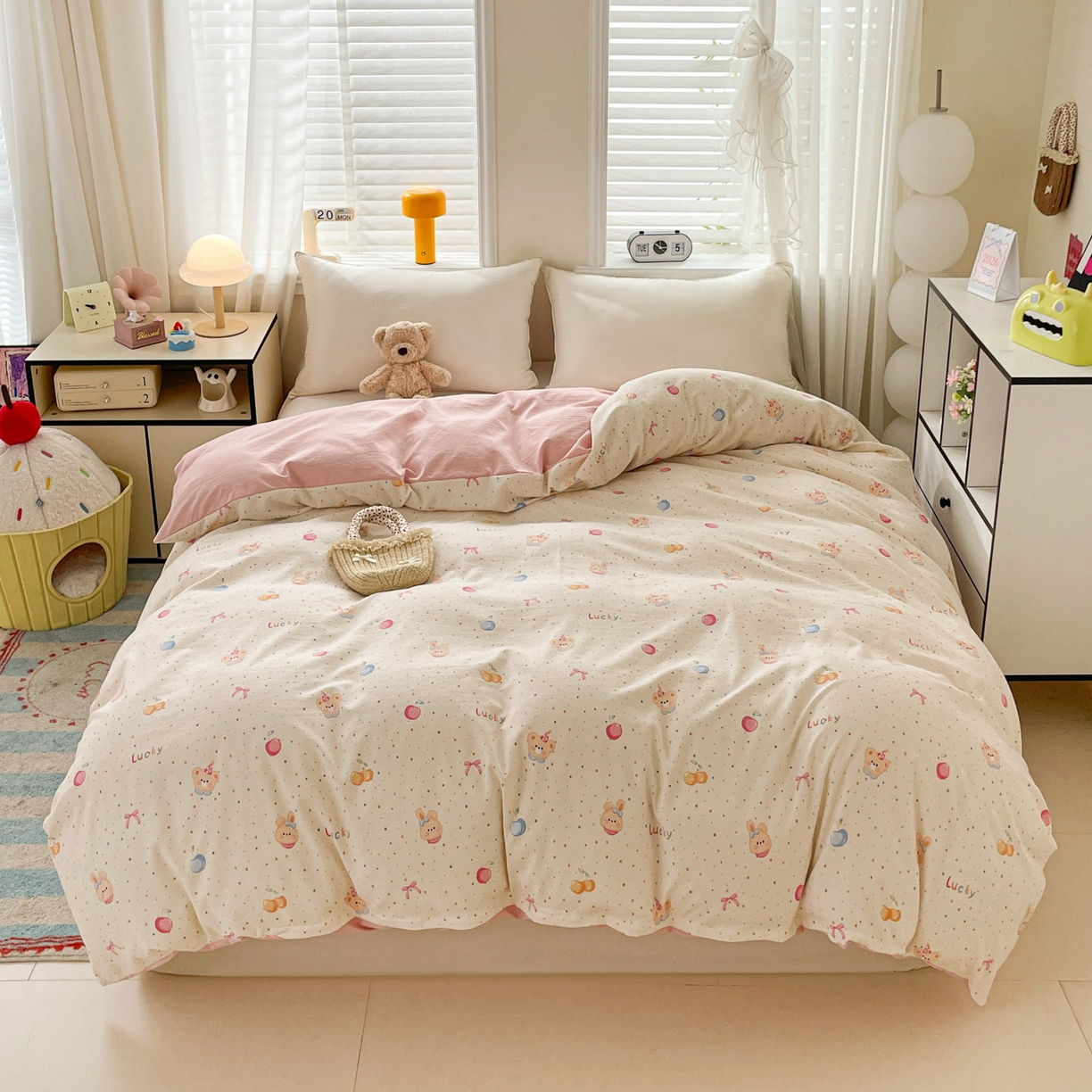 91家纺网 家纺一手货源 找家纺 纽缦家纺 2026新款A类105g仿棉四件套古法水洗棉四件套 乐淘