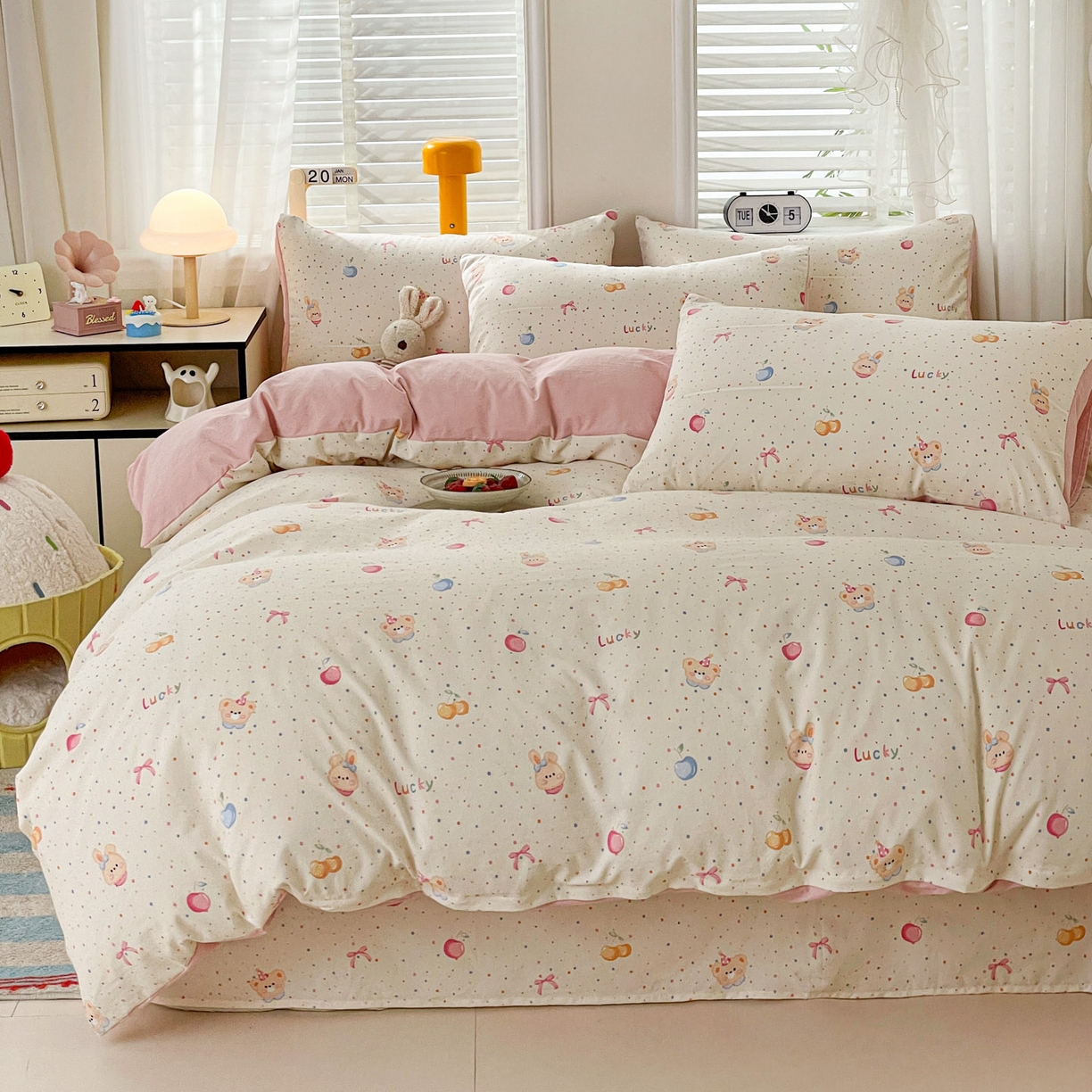 91家纺网 家纺一手货源 找家纺 纽缦家纺 2026新款A类105g仿棉四件套古法水洗棉四件套 乐淘