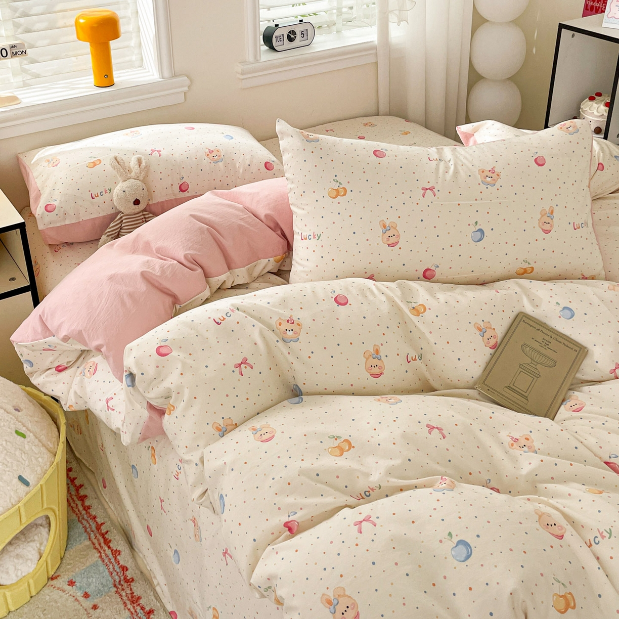 91家纺网 家纺一手货源 找家纺 纽缦家纺 2026新款A类105g仿棉四件套古法水洗棉四件套 乐淘