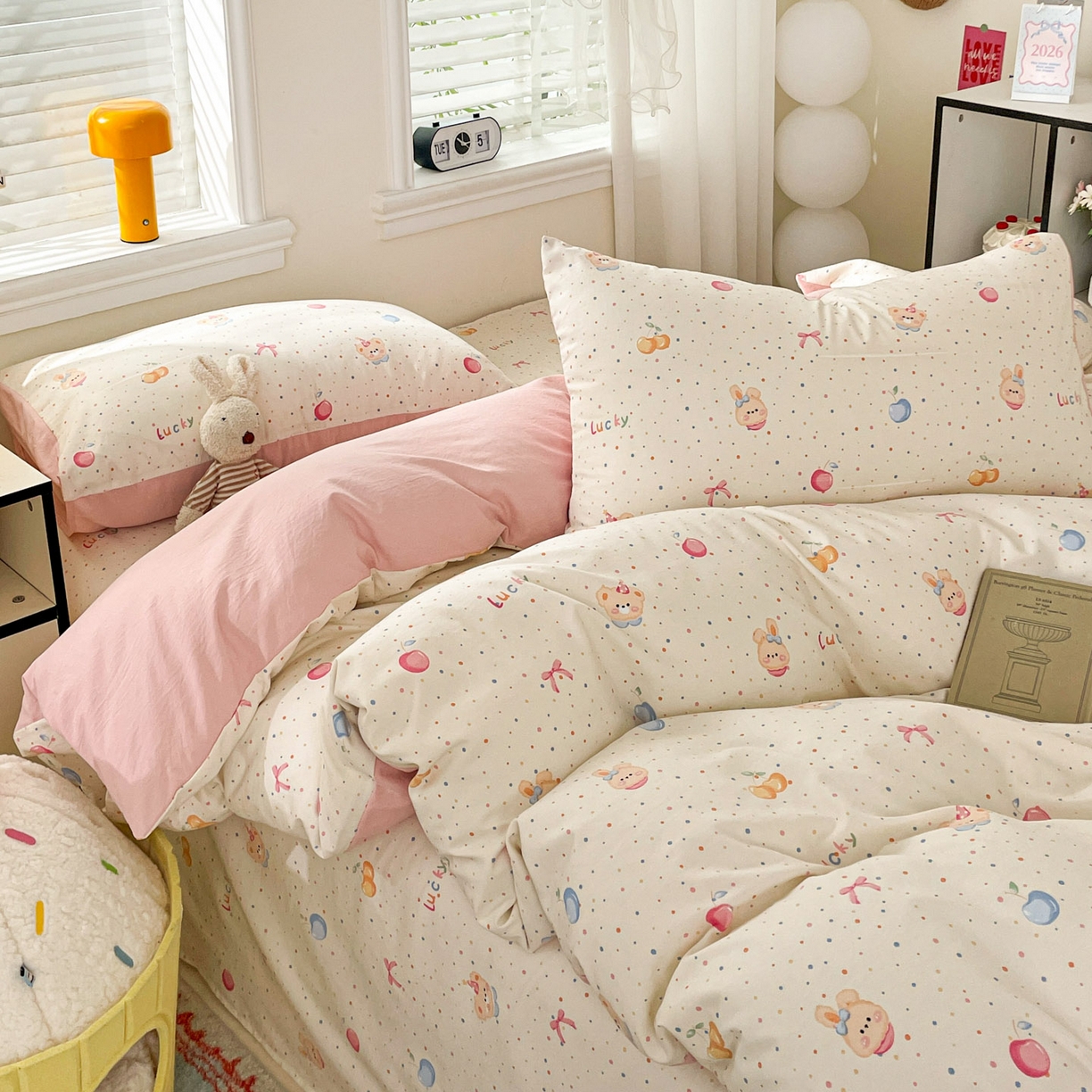 91家纺网 家纺一手货源 找家纺 纽缦家纺 2026新款A类105g仿棉四件套古法水洗棉四件套 乐淘