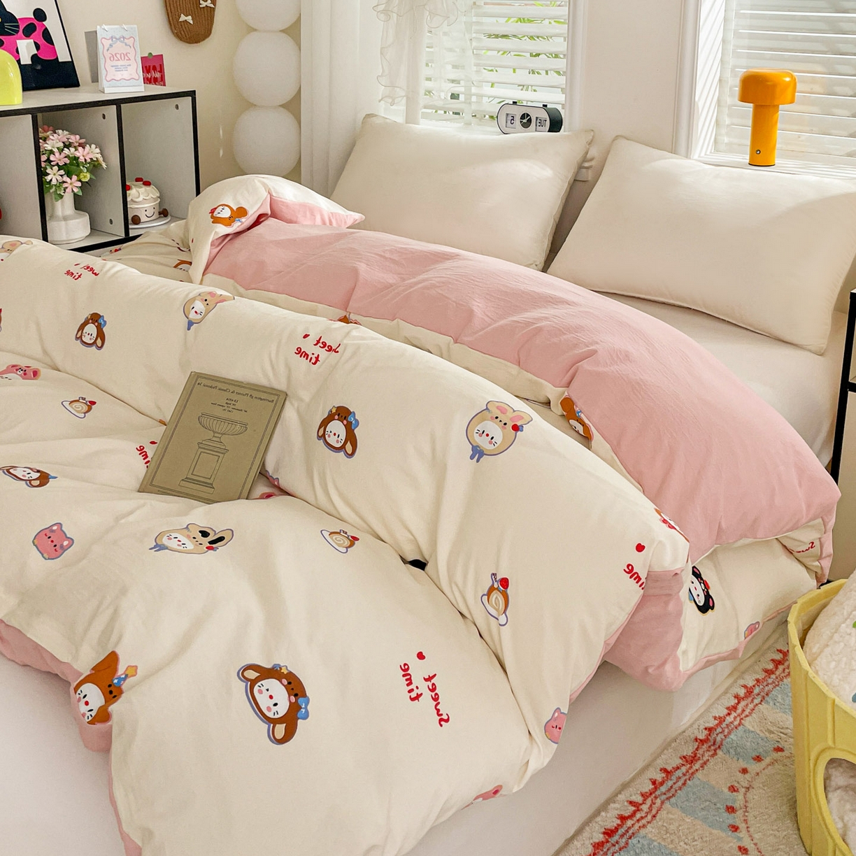 91家纺网 家纺一手货源 找家纺 纽缦家纺 2026新款A类105g仿棉四件套古法水洗棉四件套 慕尼