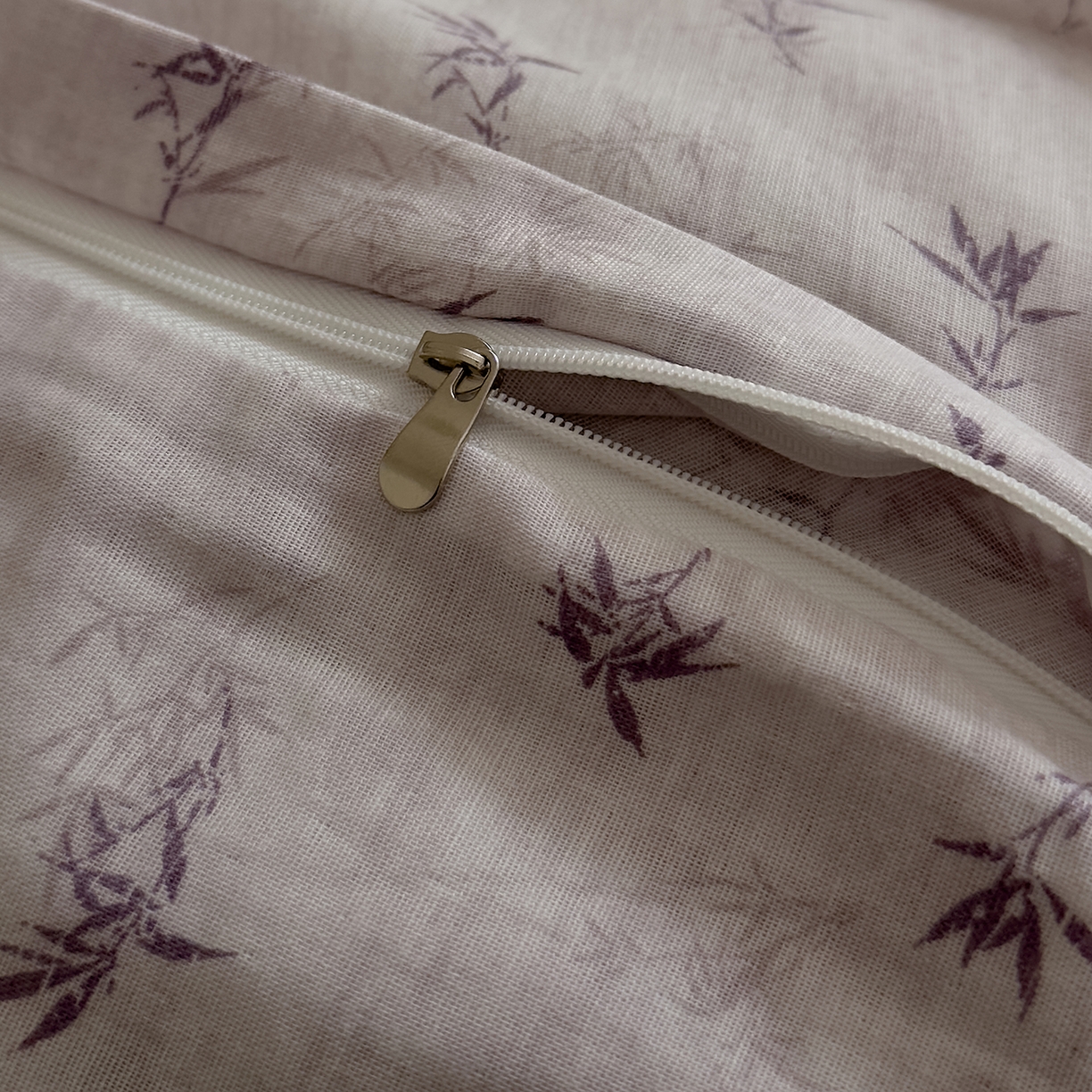 91家纺网 家纺一手货源 找家纺 DoDo 兜兜 2026新款全棉纯棉复古双层纱单品枕套系列（可定做尺寸） 青竹漫-灰