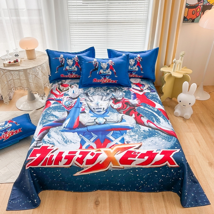 一电 2026新款卡通床单单件被单学生宿舍被罩三件套单人儿童上下床床单-磨毛床单 第二批 奥特警卫队