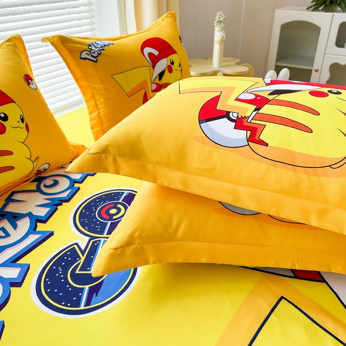 91家纺网 家纺一手货源 找家纺 一电 2026新款卡通床单单件被单学生宿舍被罩三件套单人儿童上下床床单-磨毛床单 第一批 小红帽皮卡丘