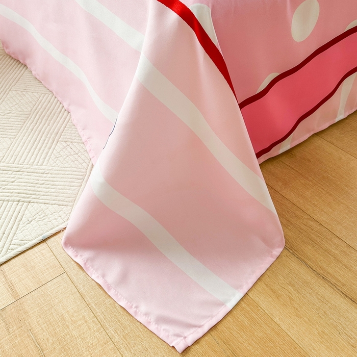 91家纺网 家纺一手货源 找家纺 一电 2026新款卡通床单单件被单学生宿舍被罩三件套单人儿童上下床床单-磨毛床单 第一批 害羞KT