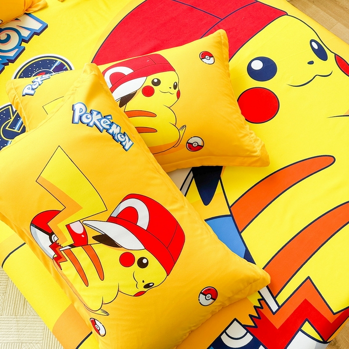 91家纺网 家纺一手货源 找家纺 一电 2026新款卡通床单单件被单学生宿舍被罩三件套单人儿童上下床床单-磨毛床单 第一批 小红帽皮卡丘