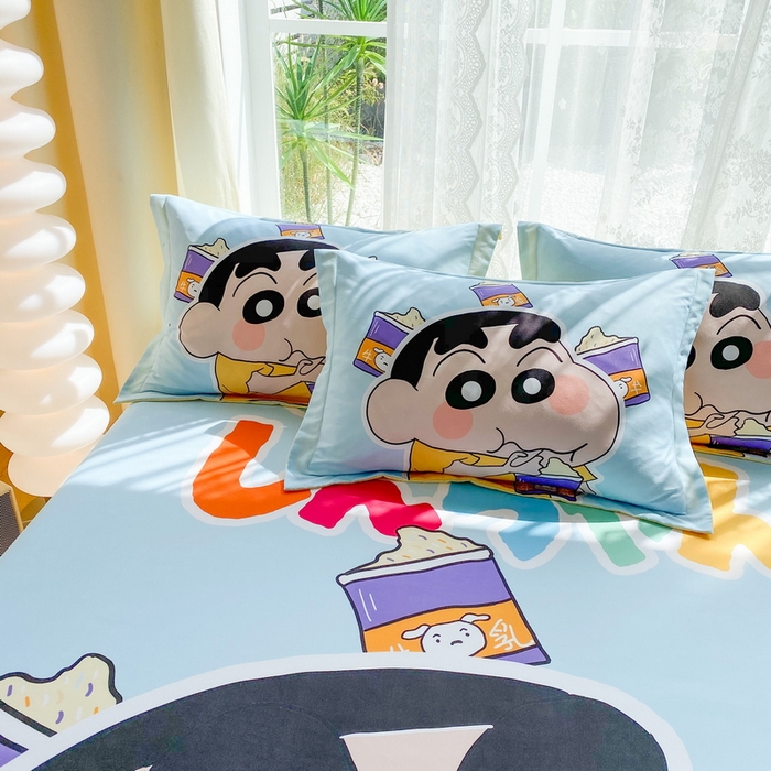 一电 2026新款跨境电商卡通学生枕头套枕套48x74cm单只件一对装儿童男孩枕皮子-2.磨毛枕套 奶茶小新