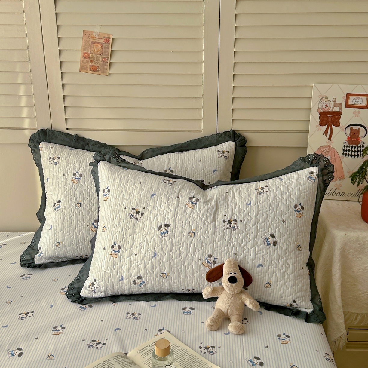 91家纺网 家纺一手货源 找家纺 （总）百寐 2026吸汗防油全棉三层夹棉花边信封加大50*80枕套48*74/40*60枕芯