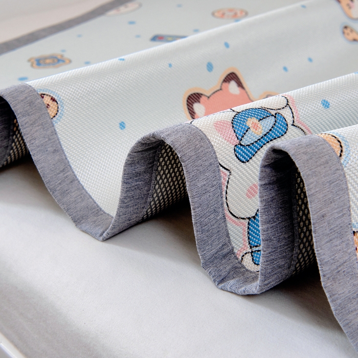 91家纺网 家纺一手货源 找家纺 鱼宝2026新款儿童冰藤席冰丝凉席软席 疯狂小动物