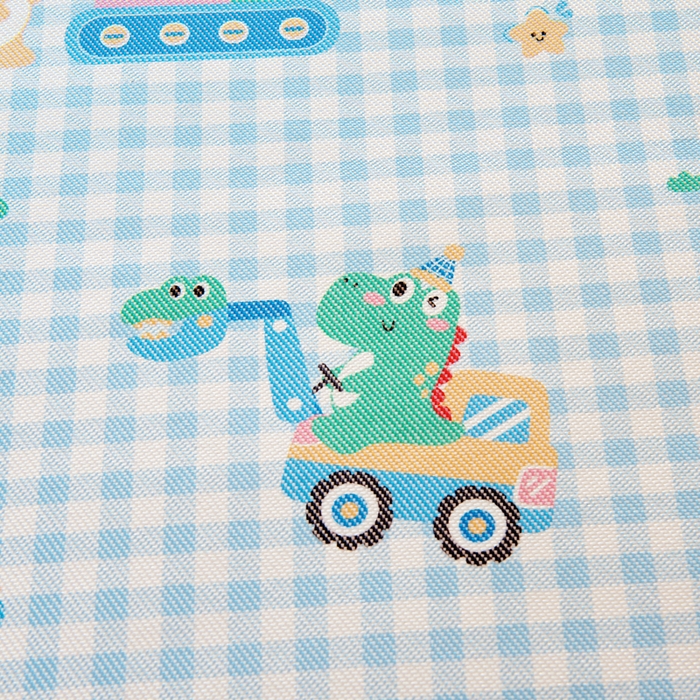 91家纺网 家纺一手货源 找家纺 鱼宝2026新款儿童冰藤席冰丝凉席软席 恐龙车队