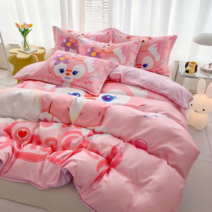 91家纺网 家纺一手货源 找家纺 一电 2026新款卡通被套单件被罩男女儿童学生宿舍单人被单男孩卡幼儿园单人被罩-2.磨毛被套 贝贝熊