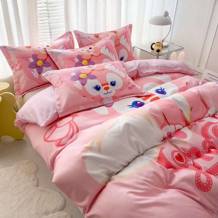 91家纺网 家纺一手货源 找家纺 一电 2026新款卡通被套单件被罩男女儿童学生宿舍单人被单男孩卡幼儿园单人被罩-2.磨毛被套 贝贝熊