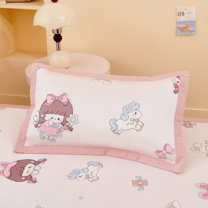 91家纺网 家纺一手货源 找家纺 鱼宝2026新款儿童冰藤席冰丝凉席软席 魔法公主