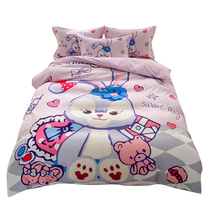 91家纺网 家纺一手货源 找家纺 一电 2026新款卡通被套单件被罩男女儿童学生宿舍单人被单男孩卡幼儿园单人被罩-2.磨毛被套 冰冰星黛露