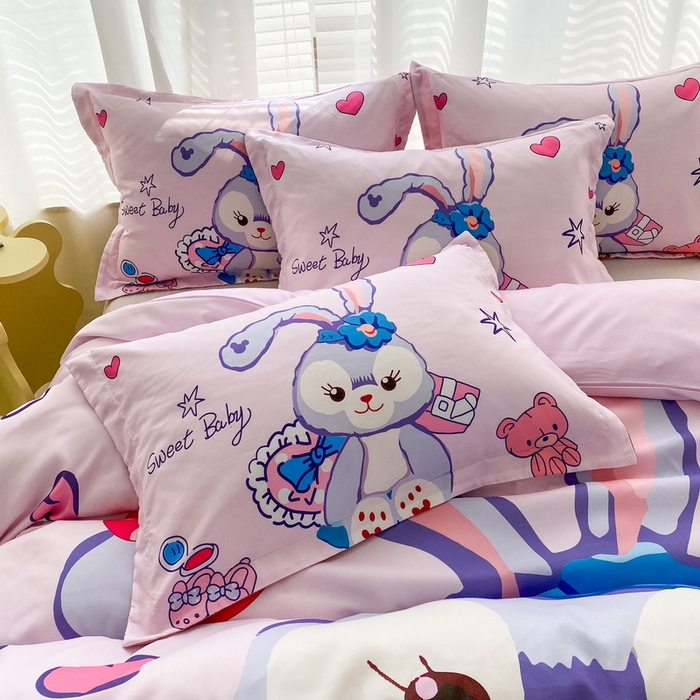 91家纺网 家纺一手货源 找家纺 一电 2026新款卡通被套单件被罩男女儿童学生宿舍单人被单男孩卡幼儿园单人被罩-2.磨毛被套 冰冰星黛露