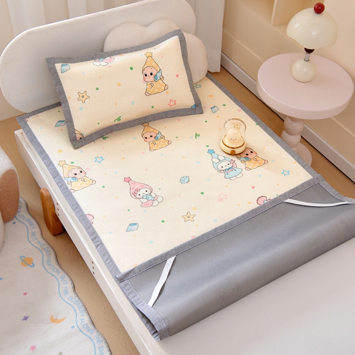 91家纺网 家纺一手货源 找家纺 鱼宝2026新款儿童冰藤席冰丝凉席软席 星星梦