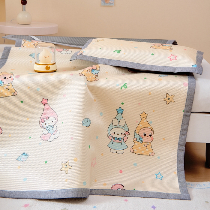 91家纺网 家纺一手货源 找家纺 鱼宝2026新款儿童冰藤席冰丝凉席软席 星星梦