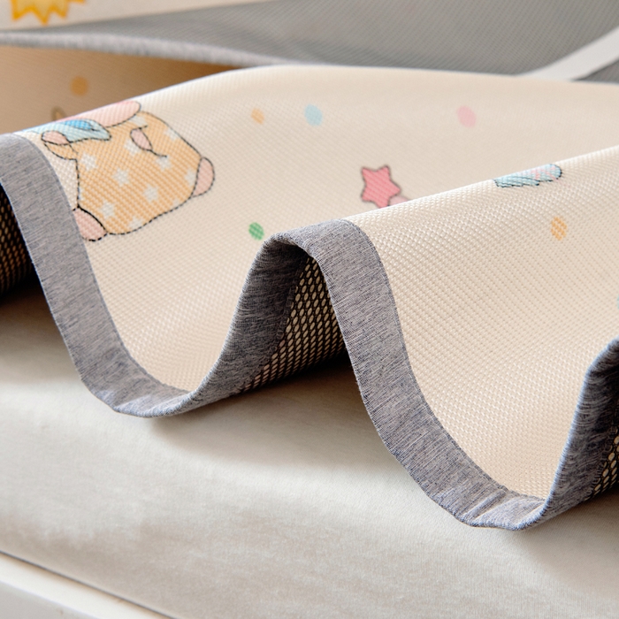 91家纺网 家纺一手货源 找家纺 鱼宝2026新款儿童冰藤席冰丝凉席软席 星星梦