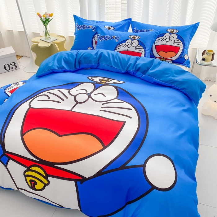 91家纺网 家纺一手货源 找家纺 一电 2026新款卡通被套单件被罩男女儿童学生宿舍单人被单男孩卡幼儿园单人被罩-2.磨毛被套 叮当快跑