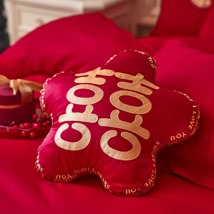 91家纺网 家纺一手货源 找家纺 甜咪咪婚庆 2026春夏新款全棉纯棉绣花结婚婚庆四件套多件套床单床盖款 星语心愿