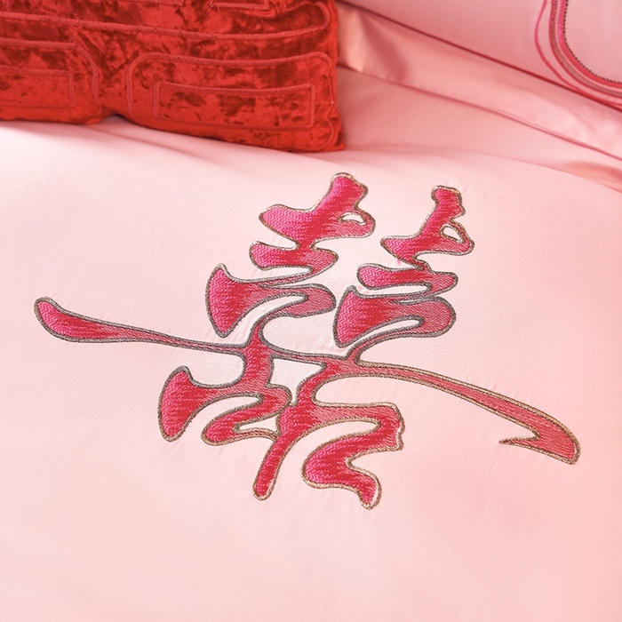 91家纺网 家纺一手货源 找家纺 甜咪咪婚庆 2026春夏新款全棉纯棉绣花结婚婚庆四件套多件套床单床盖款 锦绣芳华玉