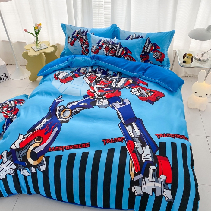 一电 2026新款卡通被套单件被罩男女儿童学生宿舍单人被单男孩卡幼儿园单人被罩-2.磨毛被套 机器人