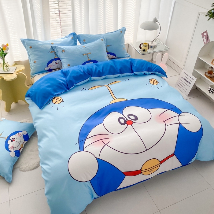 91家纺网 家纺一手货源 找家纺 一电 2026新款卡通被套单件被罩男女儿童学生宿舍单人被单男孩卡幼儿园单人被罩-2.磨毛被套 可爱叮当